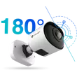Milesight MS-C5365-PE 180° halszem optikás csőkamera, 5MP, 25fps, POE