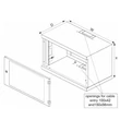 Fali rack szekrény 600x600mm, 15U, 19''