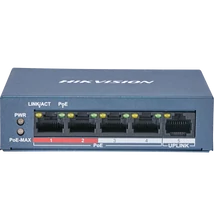 Hikvision DS-3E0105P-E, 5 portos PoE switch; 4 PoE + 1 uplink port