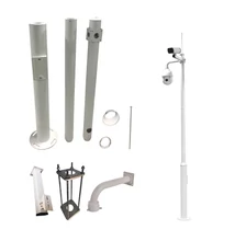 SAM-4473 4 méteres fém kamera oszlop, fehér