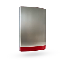 JABLOTRON JA-1X1A-C-ST, hangjelző előlap, rozsdamentes acél, piros prizmával