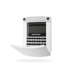 JABLOTRON JA-114E-WH, vezetékes, címezhető kezelőegység, LCD kijelző, billentyűzet