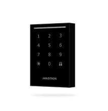 JABLOTRON JA-121E-BK, vezetékes, címezhető, kültéri kezelőegység, RFID/MIFARE olvasóval - fekete