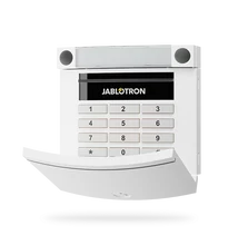 JABLOTRON JA-153E-WH, vezeték nélküli kezelőegység, LCD kijelző, billentyűzet, RFID