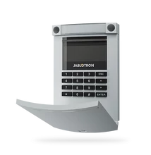 JABLOTRON JA-154E-GR, vezeték nélküli kezelőegység, LCD kijelző, billentyűzet, RFID - szürke