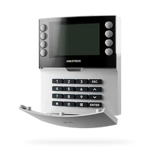 JABLOTRON JA-115E Mercury , vezetékes 4 szegmenses kezelőegység, LCD kijelző, RFID