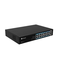 Milesight MS-S0216-GL 18/16 POE switch, 16X10/100Mbps PoE + 2X1000Mbps uplink
