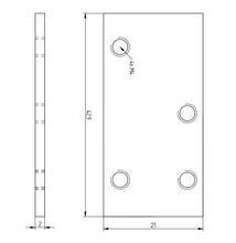IAA-LMP429-210-2/M4, zárpajzs beépítő lemez