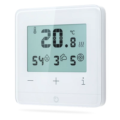 JABLOTRON JB-112TP, vezetékes, címezhető beltéri termosztát CO2 érzékelővel