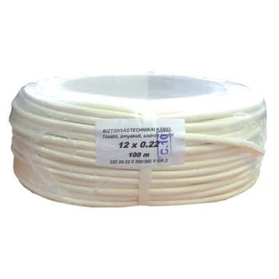 VEZETÉK 12x0.22 (mm2), 12 eres riasztó kábel, Ft/m
